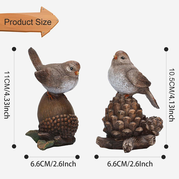 Bird Figurines for Home Decor Handcrafted Shelf & Table Birds Statue, Gift for Mom and Bird Lovers3