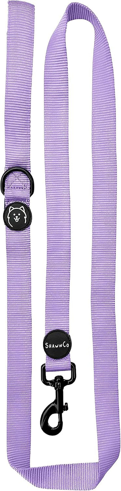 Shawnco Dream Walk Dog Leash- Premium, Nylon Pet Leash with Soft Neoprene Handle for Small, Medium and Large Dogs (ICY Lilac, M/L 6FT W/ 2 Handles)43