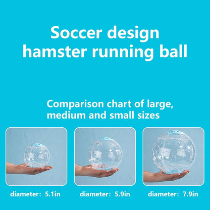 Football Design Dwarf Hamster Ball 5.1 Inch (5.1In) | Ideal Small Hamster Ball for Mice. Breathable Football Design Ensures Safe, Fun Exercise and Prevents Boredom2