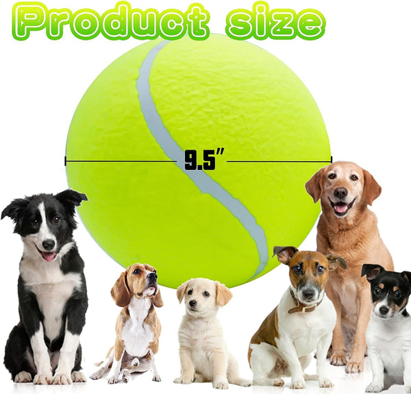 Banfeng Dog Tennis Ball, 9.5" Giant Sport Gift Toy Herding Ball for Dogs | Puppy Birthday Gift ,Interactive Toy,Outdoor Pet Toys to Keep Them Busy,Big Tennis Ball for Small Medium Large Dog3