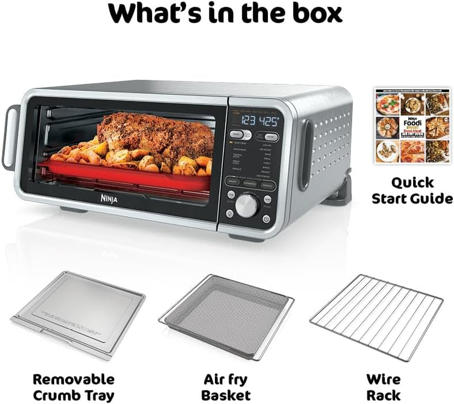 ninja-foodi-smart-dual-heat-air-fry-oven-13-in-1-silver-sp351-smart-cook-thermometer-500f-searplate-air-fry-sear-crisp-roast-bake-dehydrate-1800w