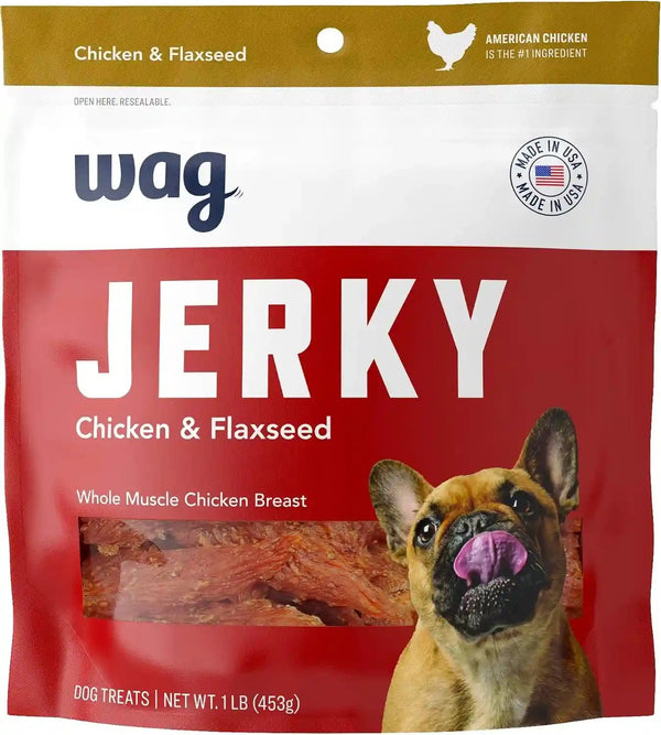 Amazon Brand – Wag Whole Muscle Chicken Jerky Dog Treats, 1 Lb, Made in USA10