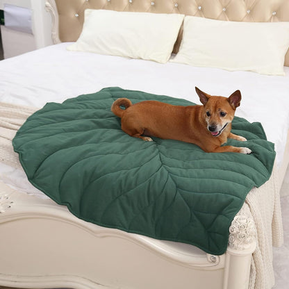 56X42 Inch Leaf Shaped Cotton Dog Blanket, Extra Large Pet Blanket for Small Medium Large Dogs, Machine Washable Puppy Mat for Couch Protection, Soft Plush Dog Bed for Furniture, Sofa, Floor7