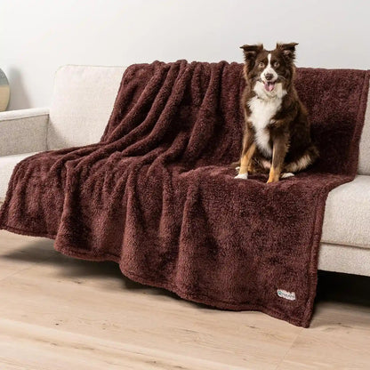 Petami Fluffy Waterproof Dog Blanket for Couch and Bed, Reversible Sherpa Pet Throw, Pee Proof Furniture Protector Sofa Cover, Washable Cat Blanket for Medium Large Dogs and Cats (Taupe Camel, 60X80)16