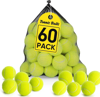 Treeroot 16/30/40/60/80 Pcs Tennis Balls, High Elasticity Tennis Balls Bulk, Comes with a Portable Mesh Bag, Tennis Ball for Dogs, Suitable for Beginner Training Ball, Durable & Bounce15