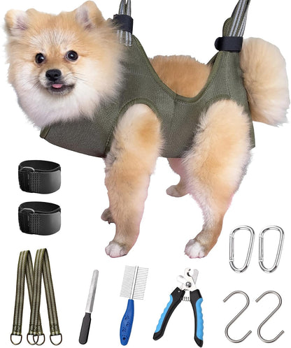 Kkiimatt 10 in 1 Pet Grooming Hammock Harness with Nail Clippers/Trimmer, Nail File, Dog Hammock/Grooming Sling for Nail Trimming/Clipping12