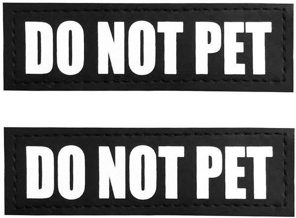 Fairwin Dog Patches, Reflective and Removable Dog Tags for Service Vest Dog Harness (DO NOT PET, Xs:3.5"X1")8