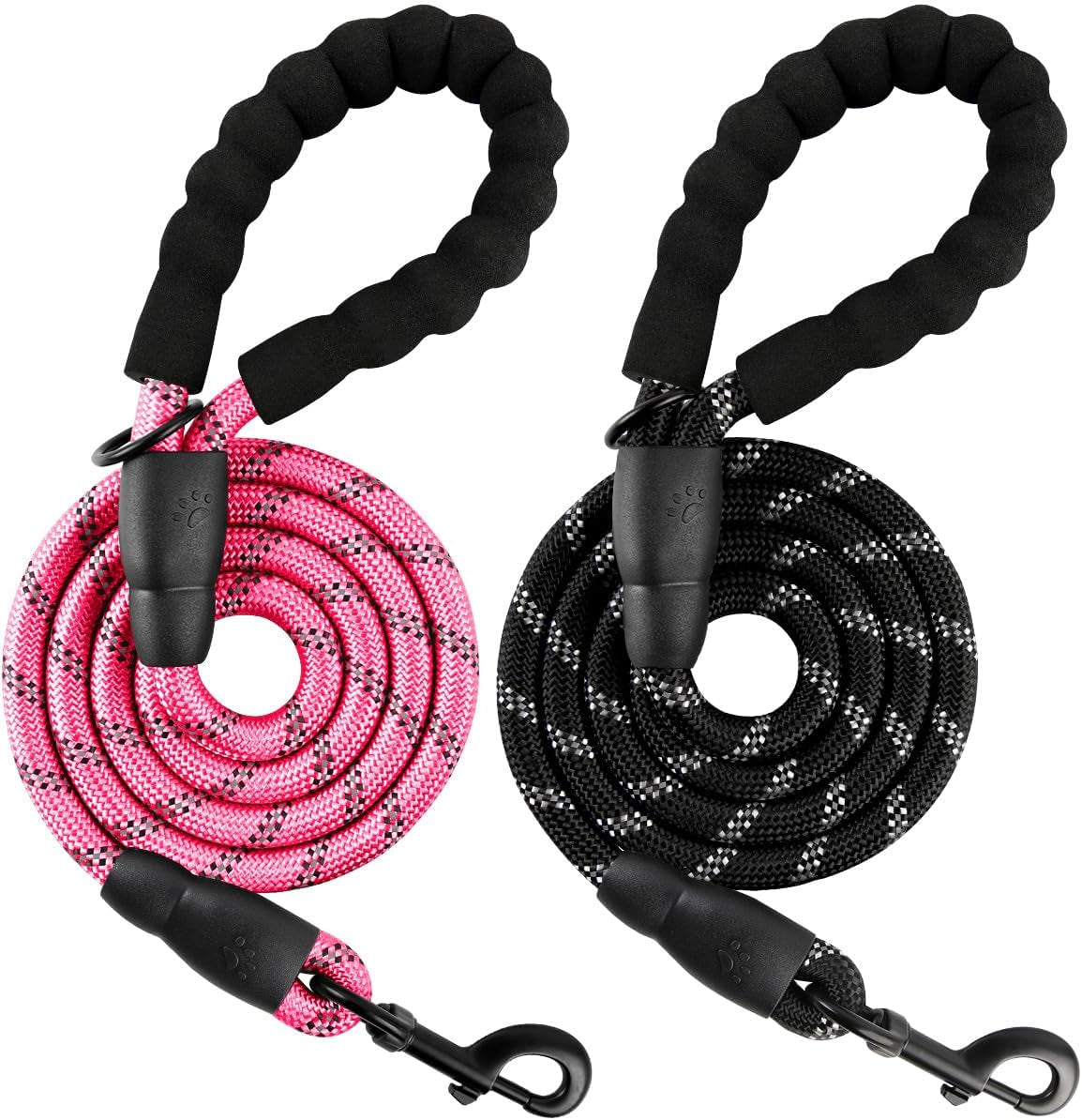 barkbay-dog-leashes-for-large-dogs-heavy-duty-dog-leash-4-5-6-ft-with-comfortable-padded-handle-and-highly-reflective-threads-for-medium-large-dogs-walking-training-running-5ft-1-2-pink