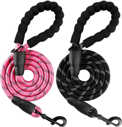 BARKBAY Dog Leashes for Large Dogs Heavy Duty Dog Leash 4/5/6 FT with Comfortable Padded Handle and Highly Reflective Threads for Medium Large Dogs Walking Training Running (5Ft-1/2'',Pink)34