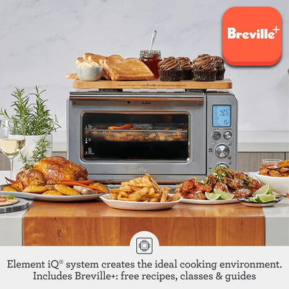 Breville BOV860BSS Smart Oven Air Fryer, Brushed Stainless Steel | Bake, Toast, Broil and More with Countertop Oven'S 11 Cooking Functions | Convection Setting Reduces Cook Time by up to 30%2