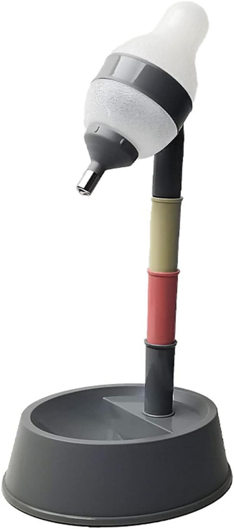 pet-standing-water-dispenser-adjustable-height-automatic-dog-water-bottle-with-no-drip-stainless-steel-ball-valve-2-in-1-feeding-station-with-base-bowl-for-small-medium-dogs-cats-deep-gray-bottom