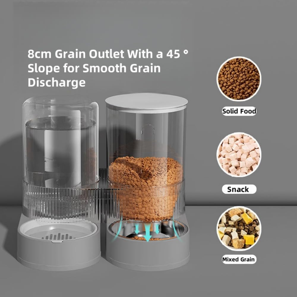 gravity-cat-feeder-and-water-dispenser-2-in-1-automatic-cat-feeder-with-180-degree-rotatable-2-pack-large-capacity-self-feeding-for-small-medium-dog-puppy-kitten-black-0-8-gallon-x-2