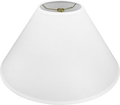 32206A Hardback Empire Spider Lamp Shade in White, 6" Top X 19" Bottom X 12" Slant Height1