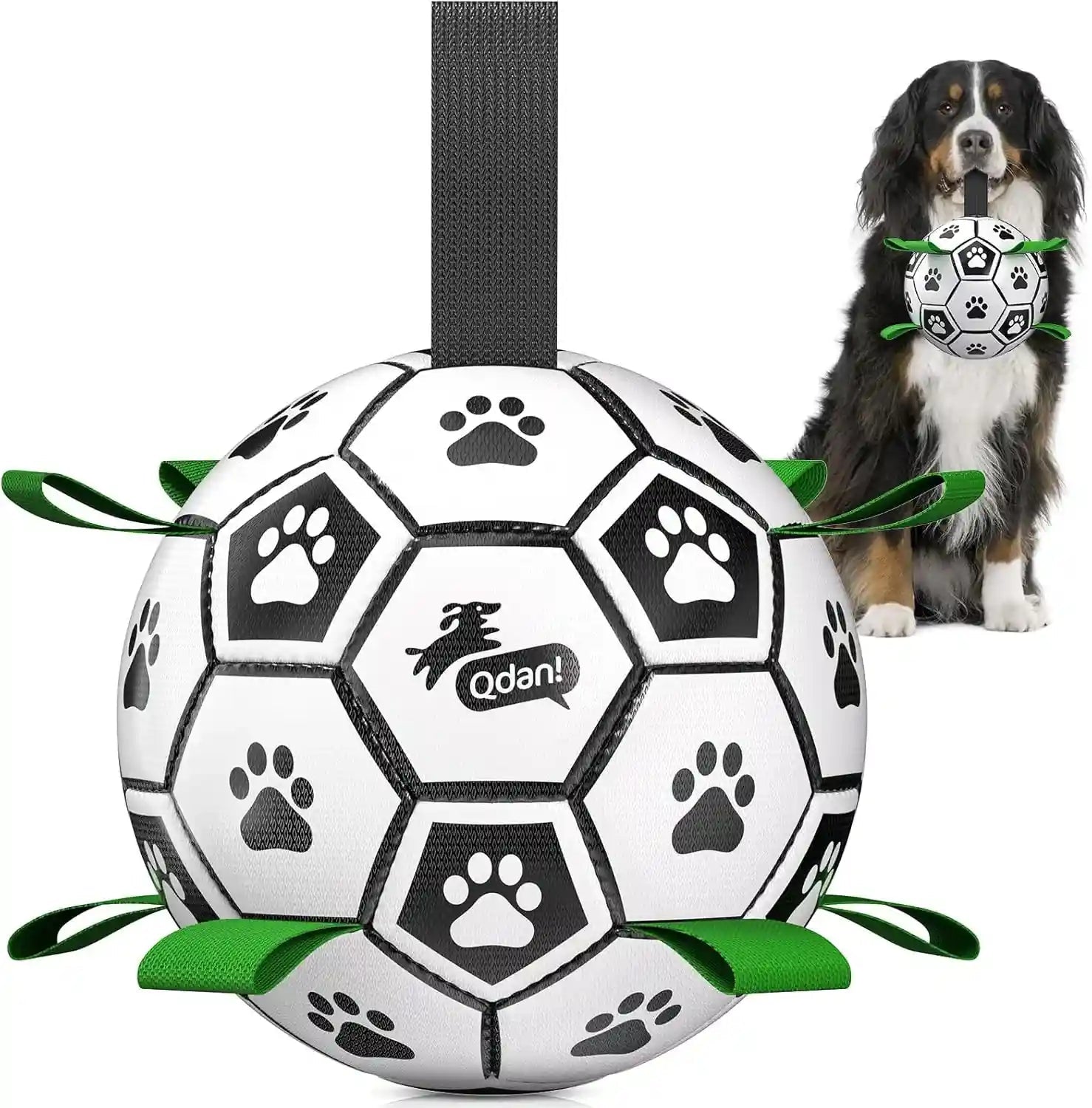 qdan-dog-toys-dog-balls-6-inch-dog-soccer-ball-with-straps-herding-balls-dog-birthday-toy-balls-for-20-40lbs-dogs-outdoor-puppy-toys-to-keep-them-busy-interactive-toy-for-tug-pool-water-toy-ball