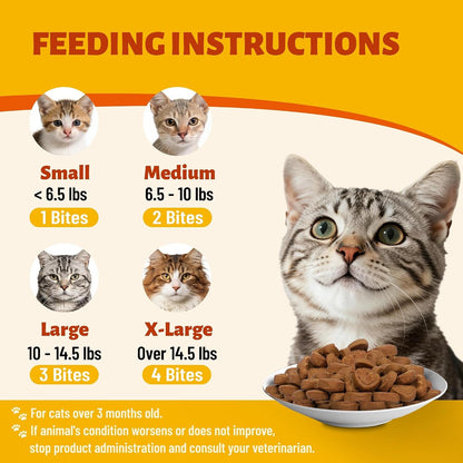 Taurine for Cats, with Coq10, L-Carnitine, Vitamins for Cats | Heart & Eye Health Cat Supplements | Suitable for Kittens, Adult & Senior Cats | Omega-3 to Nourish Skin & Coat | 7.76 Oz7