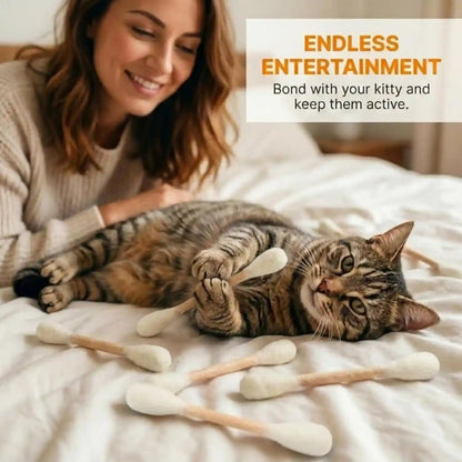 Glaciart One Swabs Cat Toys with Catnip - 6 Pk | Durable for Chew, Cute Cat Toys Interactive Kitty for Boredom, Exercise, & Play | Filled W/Organic Catnip for Anxiety & as Digestive Aid | Gift Idea4