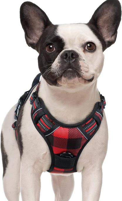 Rabbitgoo Dog Harness, No Pull for Large Dogs with 2 Leash Clips, Pet Vest | No Choke with Handle, Adjustable Soft Padded, Reflective, Easy Control for Walking, Black, Large82