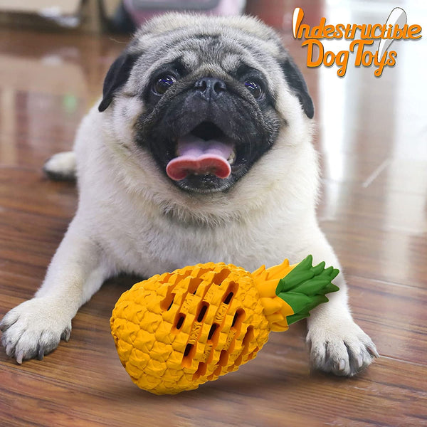 Indestructible Pineapple Dog Toy - Gaint Aggressive Chewers Training | Heavy Chew, Treat Dispenser, Power Chewer, Durable Puzzle, Tough Interactive, Easy Clean5