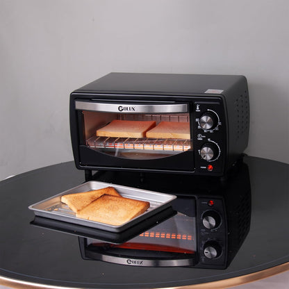 9.6L 4 Slices Countertop Toaster Oven 9.6L 4 Slices Compact Size | Even Heating, for Toast, 8" Pizza, Bake and Broil, in Apartment, Dorm, Suitable for 2-3 Persons7