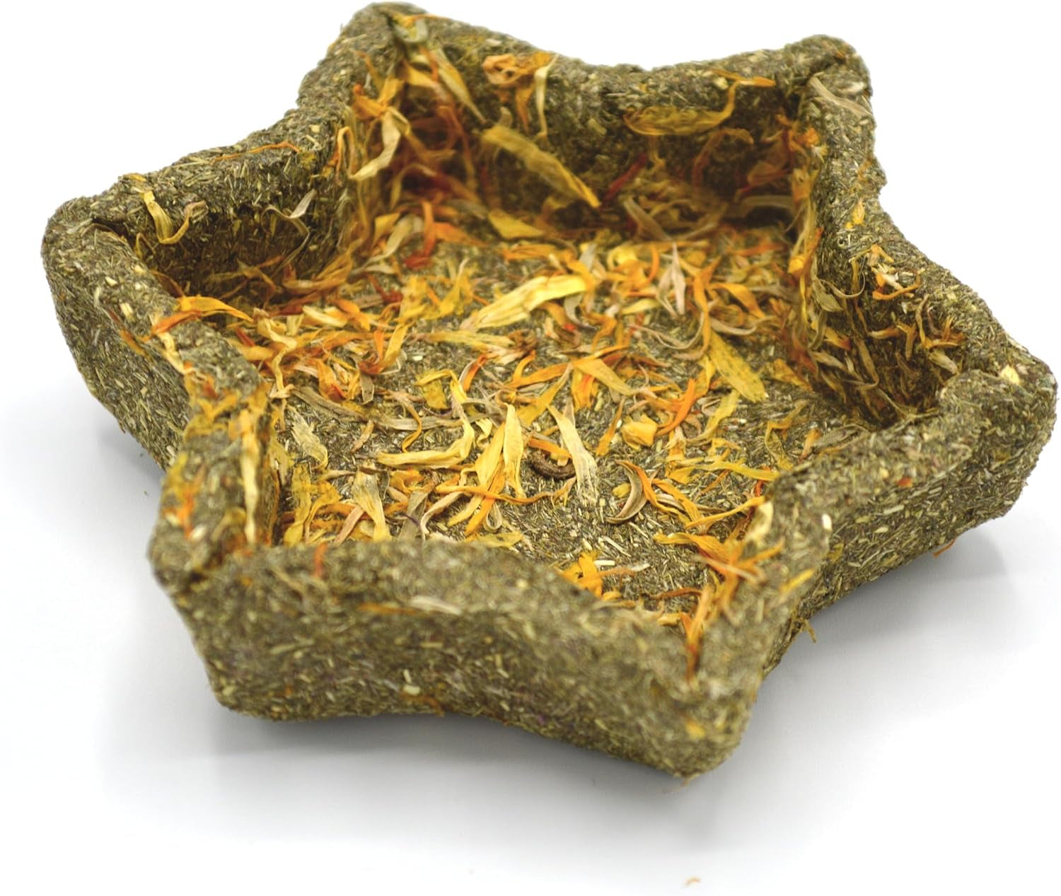 oxbow-timothy-hay-star-dish-rabbit-guinea-pig-toy-marigold-petals-oxbow-enriched-life-timothy-hay-rabbit-chew-toys-guinea-pig-enrichment-guinea-pig-chew-toys-rabbit-enrichment