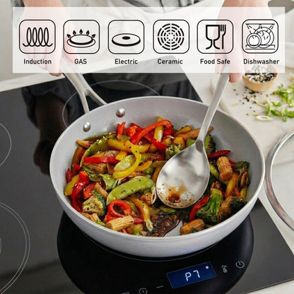 - Ceraterra 12" Ceramic Nonstick Flat Bottom Wok/Stir-Fry Pan - PFOA, PTFE, PFAS Free, Dishwasher and Oven Safe, Made in Korea (12-In)3