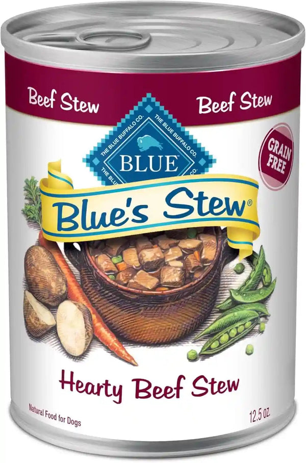 Blue Buffalo Blue’S Stew Variety Pack Hearty Beef & Country Chicken Stew Natural Grain Free Wet Dog Food with Real Meat in Thick Savory Gravy, Natural Ingredients, 12.5-Oz Cans (6 Count)14