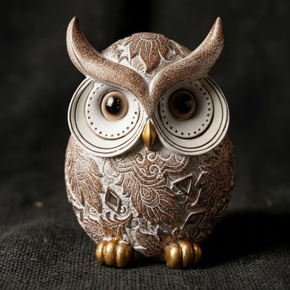 Owl Statue and Figurine for Home Decor Accents Adorable Owl for Shelf Bookshelf Bedroom Living Room Office Table Desk Modern Decorations Animal Sculpture for Birds Lovers3