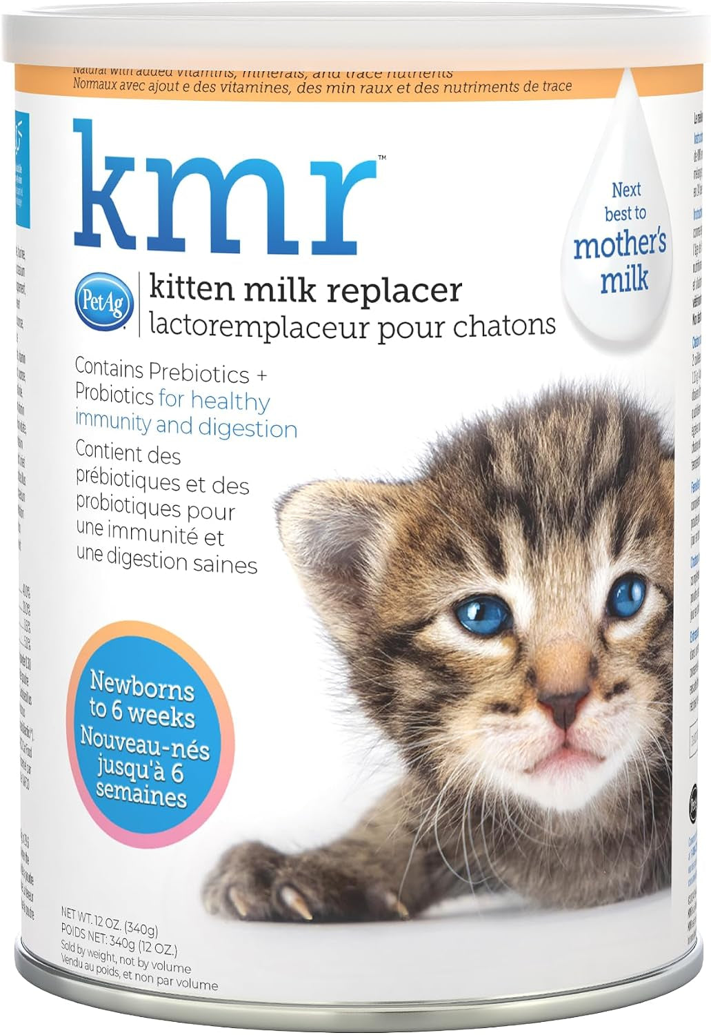 pet-ag-kmr-kitten-milk-replacer-powder-12-oz-powdered-kitten-formula-with-prebiotics-probiotics-vitamins-for-kittens-newborn-to-six-weeks-old-easy-to-digest