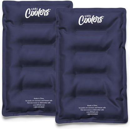 Cool Coolers by  XL Soft Ice Packs for Coolers & Lunch Bags, 2Pk | Long-Lasting, Large Reusable Freezer Packs, Bpa-Free, Flexible Lunch Box Ice Packs for Work, School, Breastmilk, & Beach1