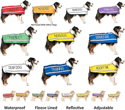 Dexil Limited Adopt ME (I Need a New Home) Yellow Color Coded Non-Pull Front and Back D Ring Padded and Waterproof Vest Dog Harness Prevents Accidents by Warning Others of Your Dog in Advance (S)8