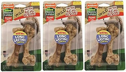 Nylabone Healthy Edibles WILD Natural Dog Bones Long Lasting, Bison Flavor Bone Dog Treats, Medium (2 Count) | Natural Dog Chew Bones, Made in USA, Highly Digestible Dog Chews, Long Lasting Chews for Medium Dogs up to 35 Lbs11