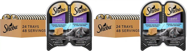 Sheba Perfect Portions Pate Wet Cat Food, Savory Chicken, 2.6 Oz, 24 Ct | Grain-Free, 48 Servings, No Fillers, Made in USA, Real Meat, Complete & Balanced, Essential Vitamins, Twin-Pack Trays14