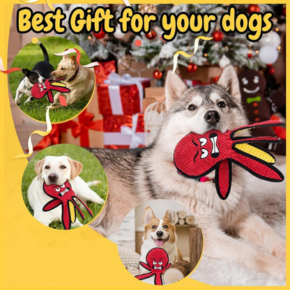 LECHONG Dog Toys for Aggressive Chewers, Octopus Squeaky Puppy Toys, Stuffing Free Plush Chew Toys for Large Medium and Small Dogs, Interactive Tug Dog Toys to Keep Them Busy7