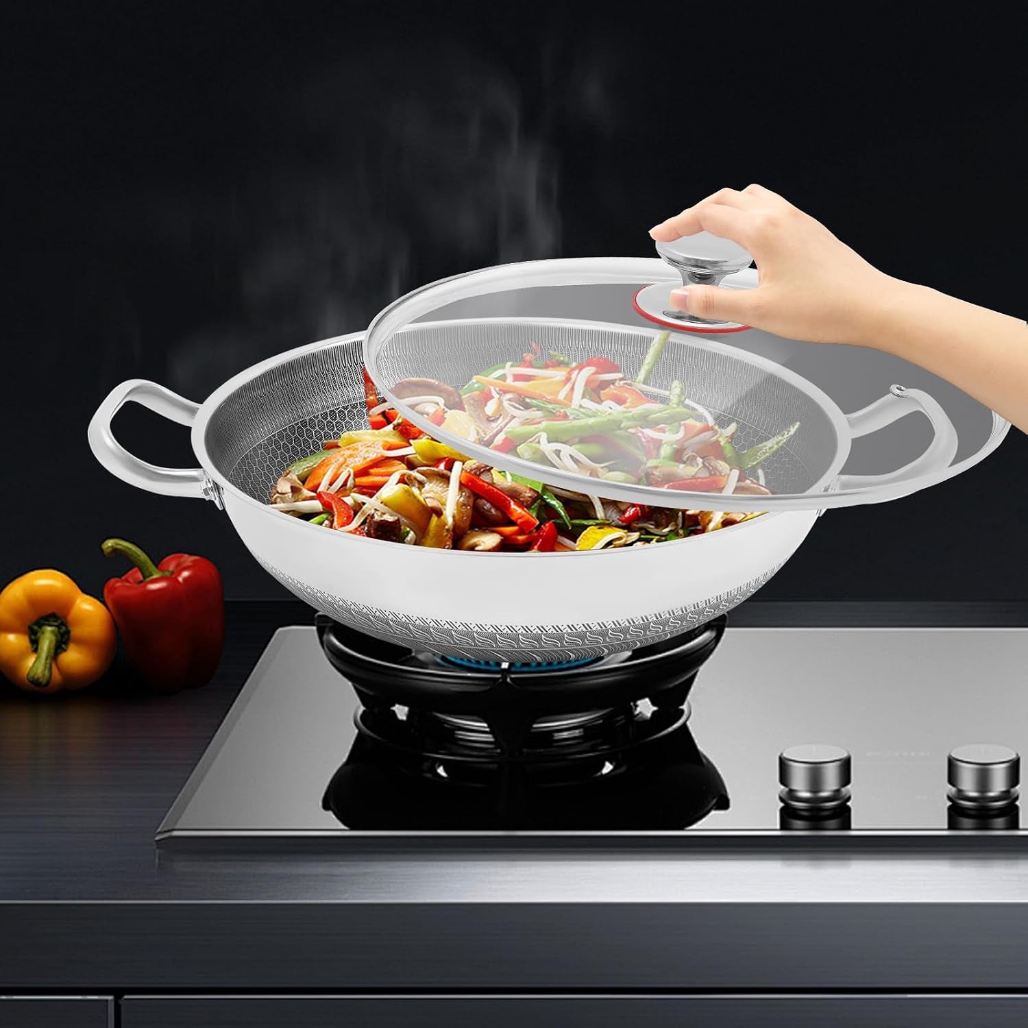 wok-pan-hybrid-wok-with-lid-non-stick-stainless-steel-woks-stir-fry-pans-nonstick-frying-pan-dishwasher-and-oven-safe-works-on-induction-13-inch