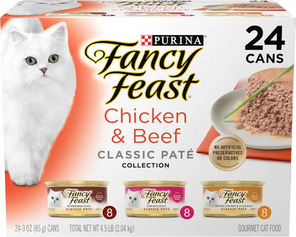 Purina Fancy Feast Gravy Lovers, Poultry & Beef Wet Cat Food, 3Oz, 24-Pack12