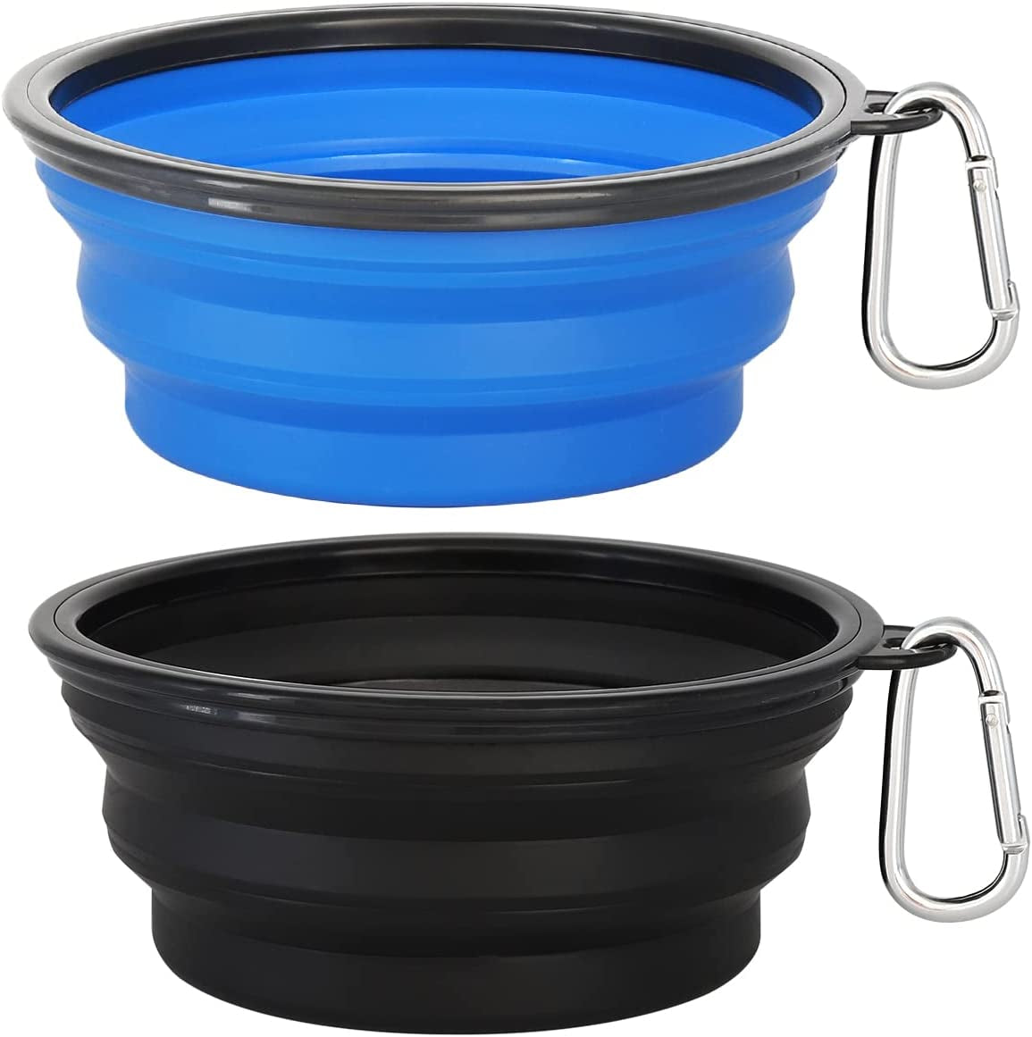 kytely-large-collapsible-dog-bowls-2-pack-34oz-foldable-dog-travel-bowl-portable-pet-water-food-bowl-with-clasp-pet-cat-feeding-cup-dish-for-traveling-walking-hiking-black-blue