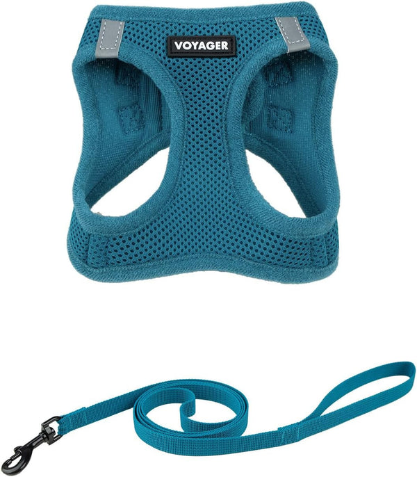 Voyager Step-In Pet Harness - All Weather Mesh, Adjustable Step in Harness for Cats and Dogs by Best Pet Supplies - 307 Set Moss Green, M14