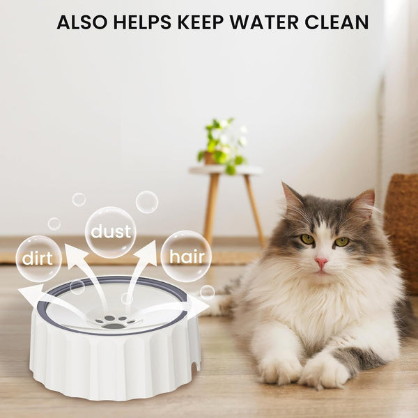Dog Water Bowl No Spill 70Oz/2L Large Capacity Dispenser Non Slip No Splash Bowl Pet Slow Feeder No Drip Dog Water Bowl on Vehicle Slow Water Bowl for Dogs and Cats6