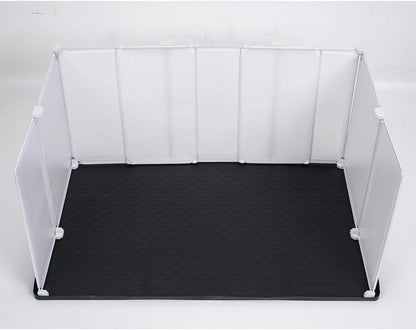 Litter Box Splash Guard, Litter Box Pee Shields for Dogs, Easy to Clean Indoor Dog Fence with Puppy Pee Pad Holder Tray Fits7