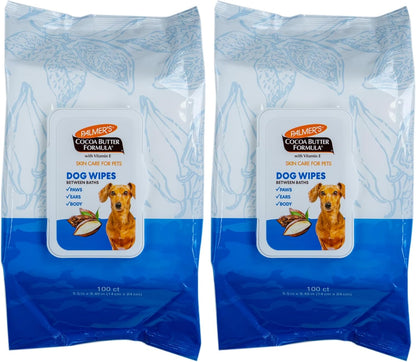 Palmer'S for Pets Cocoa Butter Refreshing Wipes for Dogs, 100 Count | Vitamin E Formula, Paraben- and Phthalate-Free, Gentle Daily Grooming, Dogs and Puppies10