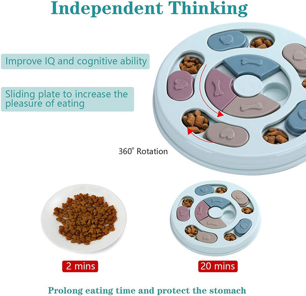 DR CATCH Dog Puzzle,Dogs Food Toys for IQ Training & Mental Enrichment,Dog Treat Puzzle(Blue)3
