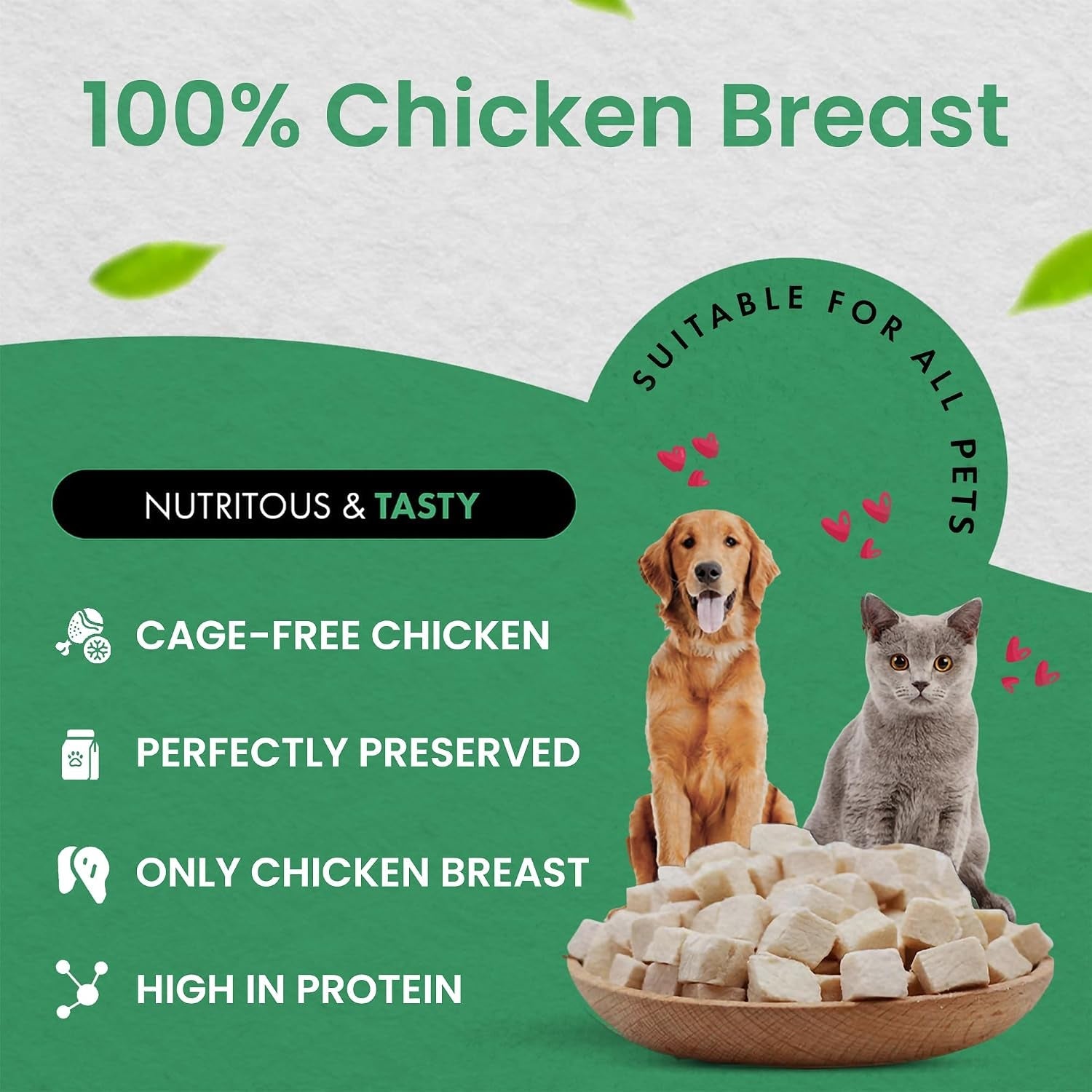 freeze-dried-chicken-cat-treats-healthy-dog-food-toppers-100-human-grade-single-ingredient-grain-free-chicken-dog-treats-inspected-tested-in-usa-no-additives-or-preservatives-3-5-oz