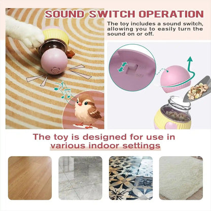 TLKNG Cat Treat Dispensing Toy Kitten Puzzle Feeder & Food Dispenser Ball - Kitty Enrichment Toys for Indoor Cats Kitty Stimulating Tous5