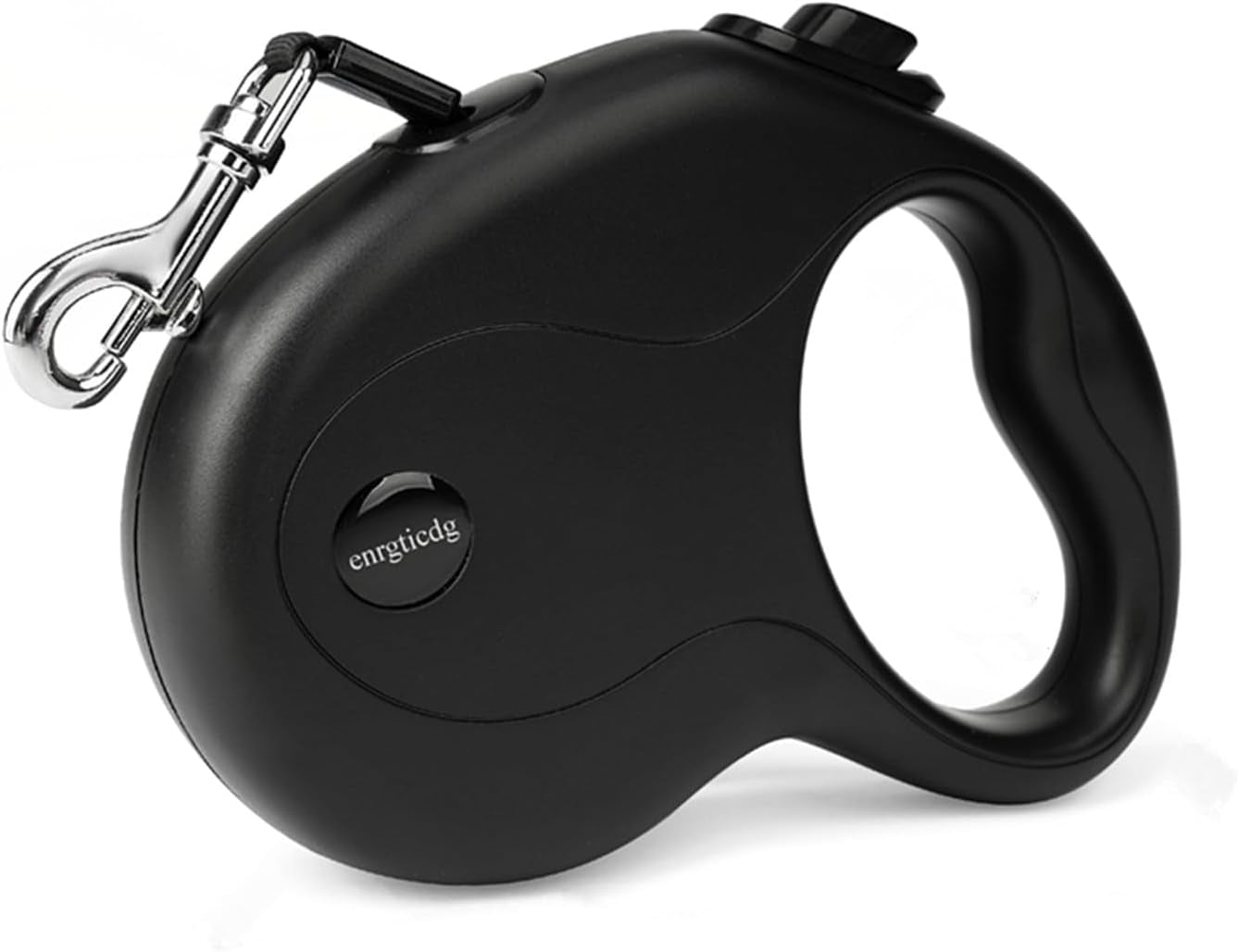 enrgticdg-16ft-retractable-dog-leash-light-weight-leash-for-small-to-medium-dogs-cats-up-to-50lbs-stainless-steel-spring-strong-nylon-tape-tangle-free-one-handed-brake-black