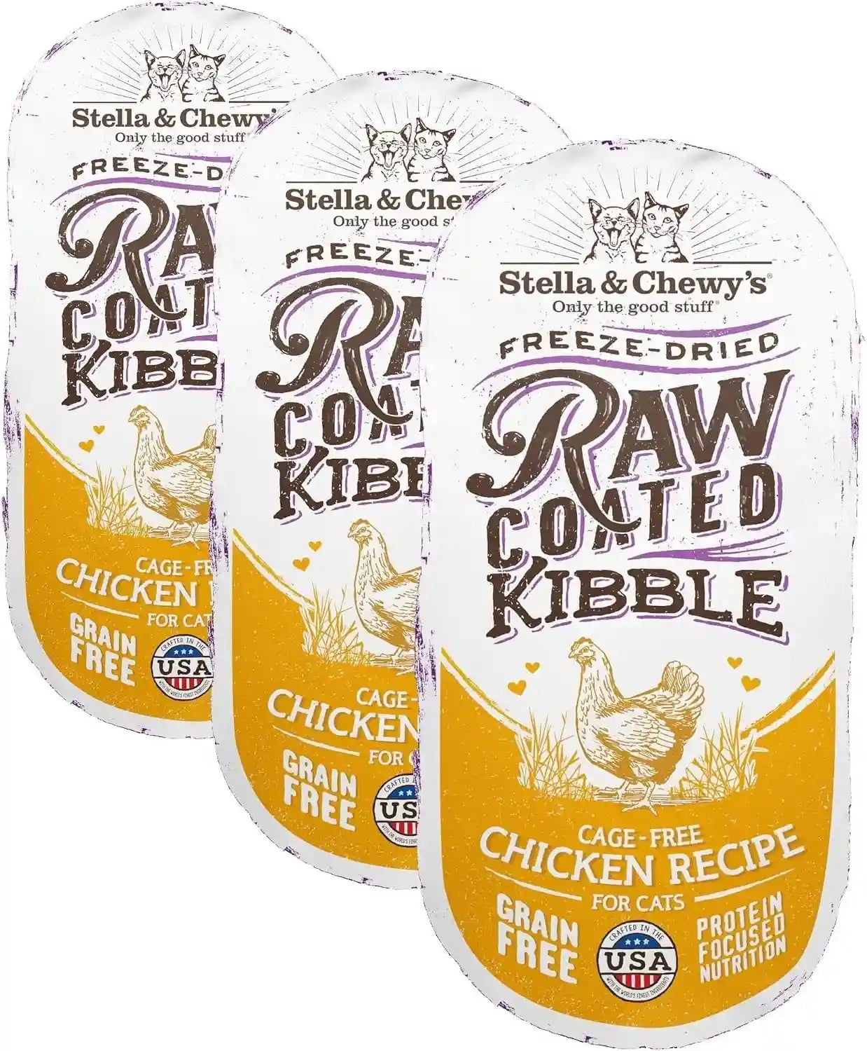 stella-chewys-raw-coated-cat-food-high-protein-grain-free-kibble-with-cage-free-chicken-premium-digestive-support-with-probiotics-natural-small-kibble-perfect-for-picky-eaters-2-5lb-bag