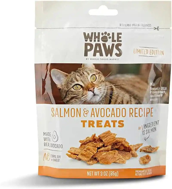 Whole Paws, Cat Treats, Salmon & Avocado Recipe, 3 Ounce1