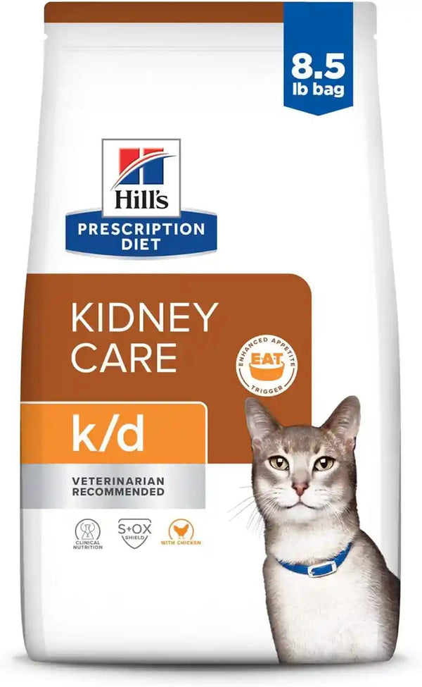 Hill'S Prescription Diet K/D Kidney Care Dry Cat Food, Ocean Fish, 4 Lb. Bag15