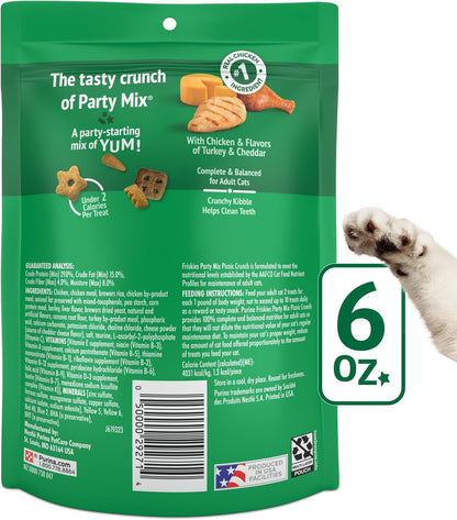 Purina Friskies Cat Treats, Party Mix Picnic Crunch - (Pack of 6) 6 Oz. Pouches7