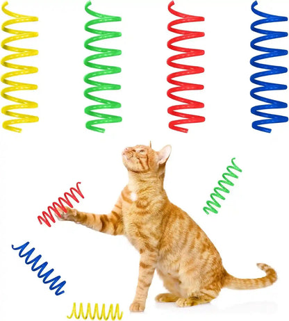 SPOT Colorful Springs Cat Toys – 3" Bouncy Coils for Indoor Cats & Kittens to Swat, Chase & Bite, Safe Lightweight Plastic, Interactive Enrichment Toys, 10-Pack Multi-Color1