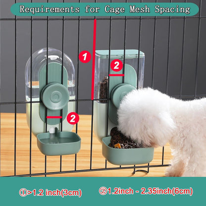 Lemtrflo Rabbit Feeder, Bunny Water Bottle Dispenser, Pet Cage Food Bowl | Suitable for Rabbits, Guinea Pigs, Ferrets, Cat and Other Small Pets2